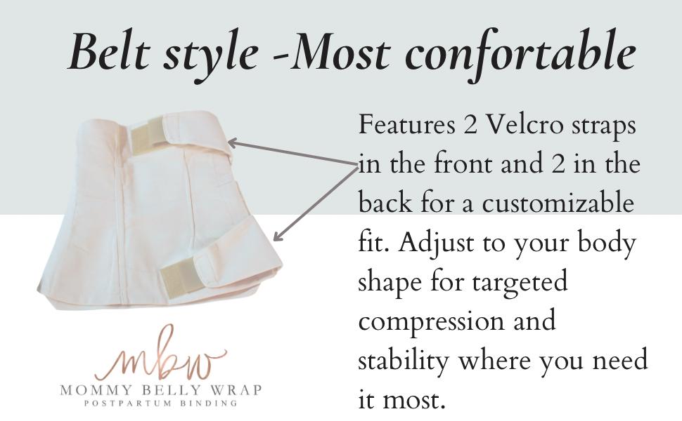 Postpartum Belly Binder | 100% Cotton Faja de Manta | C- Section &  Diastasis Recovery Wrap | Belt Style