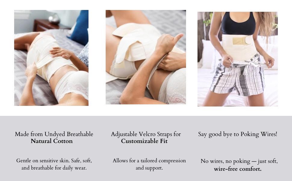 Postpartum Belly Binder | 100% Cotton Faja de Manta | C- Section &  Diastasis Recovery Wrap | Belt Style
