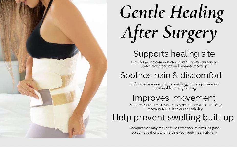 Postpartum Belly Binder | 100% Cotton Faja de Manta | C- Section &  Diastasis Recovery Wrap | Belt Style