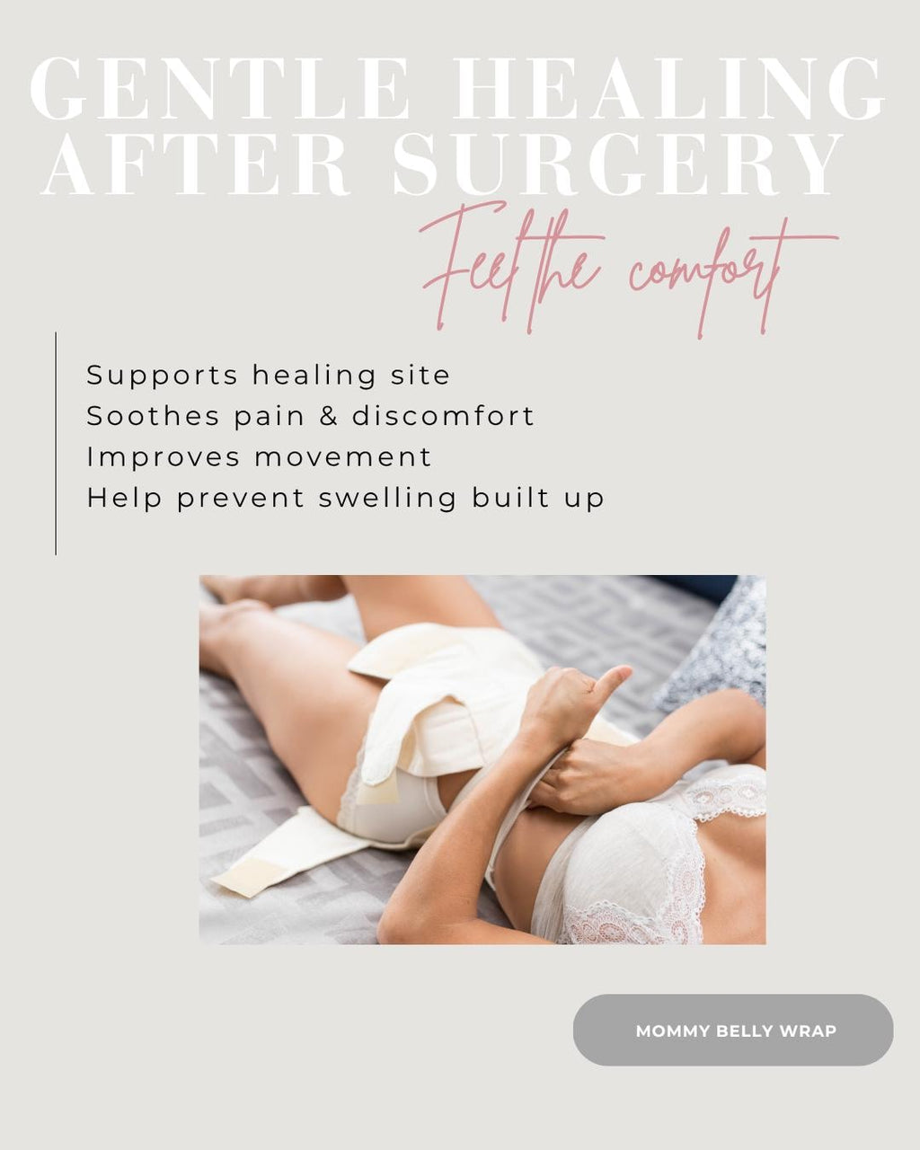 Postpartum Belly Wrap 100% Cotton | Natural Tummy Support & Recovery for New Moms